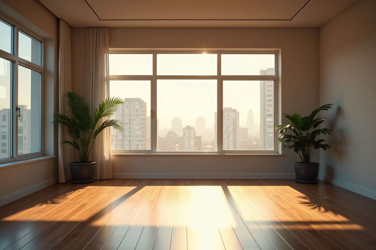 Intérieur d appartement urbain lumineux et minimaliste