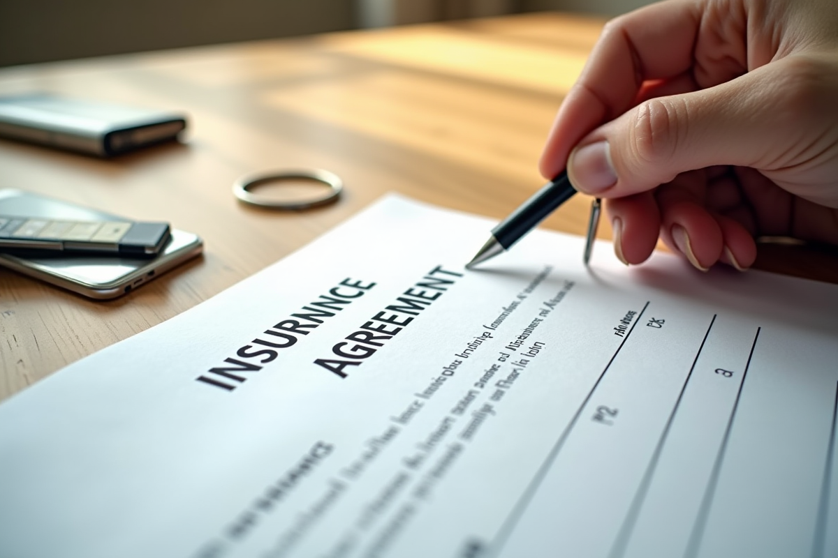 Contrat de location signé et clé sur une table en bois